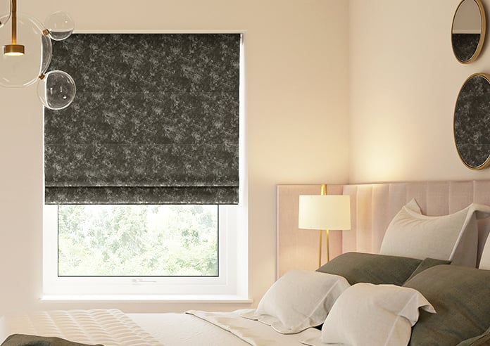Caen Chenille, Grey - Motorised Roman Blind - Image 3